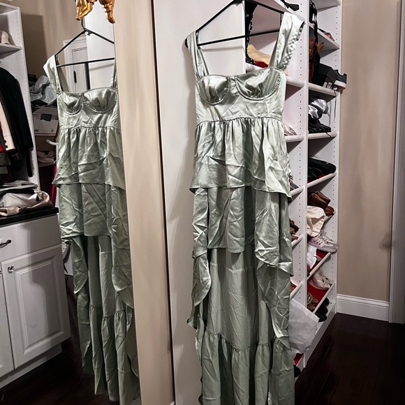 WeWoreWhat green high low dress - Picture 10 of 10